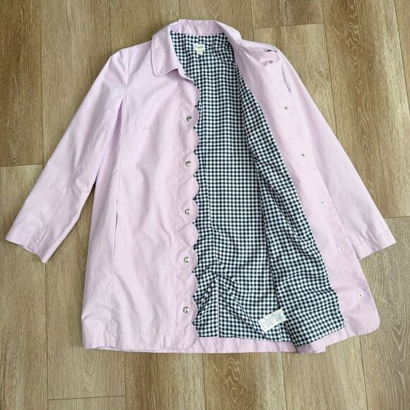 J Crew Scalloped Mac Coat Smoky Wisteria Size 10 Style AL224 - Picture 5 of 11